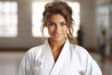 Female in Karate Uniform