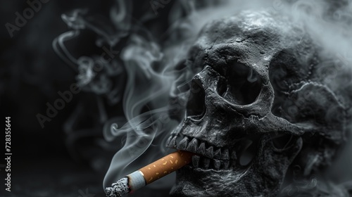 Smoke Veil: Skull's Silent Narrative"

