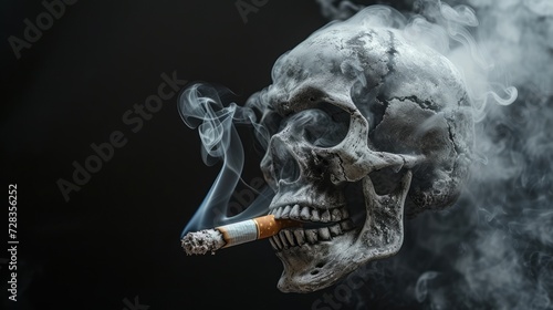 Smoke Veil: Skull's Silent Narrative"