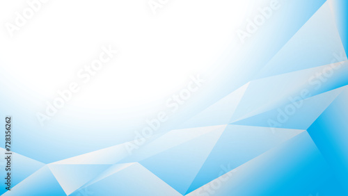 Abstract geometric blue and white color background with polygon, low poly pattern. Vector illustration.