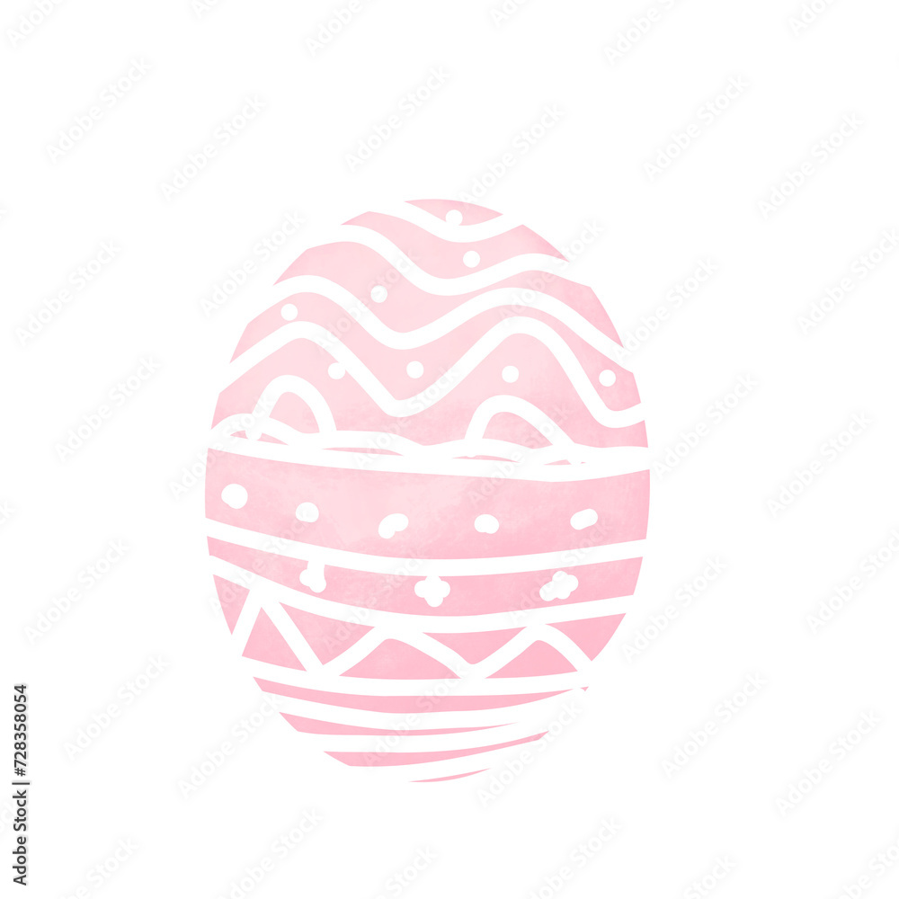Watercolor easter egg isolated on white Watercolor easter egg isolated on white