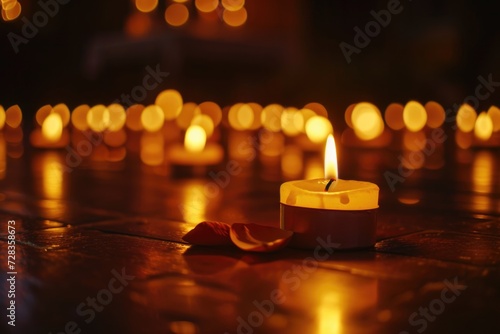 Night of Reflection: Intimate Candlelight in the Darkness