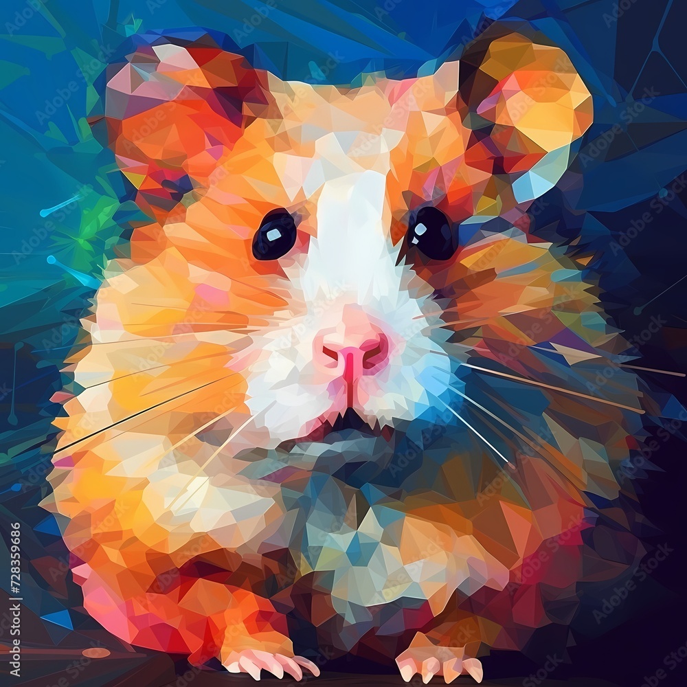 Geometric Art of a Hamster