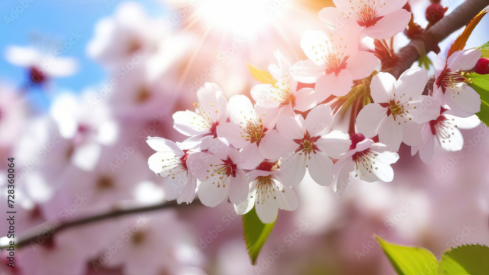 Spring Blossoms Close-Up: Apple Tree Flowers in Detail for Mother's Day