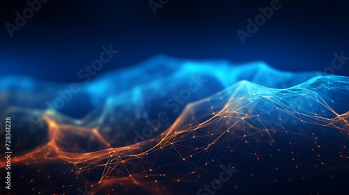 abstract background, glowing net wireframe, internet connectivity concept, tech wallpaper, business presentation backdrop, interconnected network, digital background  photo