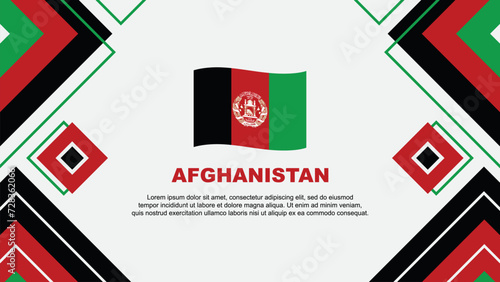 Afghanistan Flag Abstract Background Design Template. Afghanistan Independence Day Banner Wallpaper Vector Illustration. Afghanistan Background