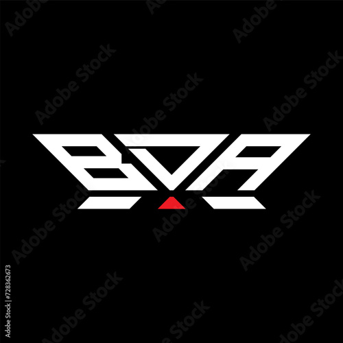 BDA letter logo vector design, BDA simple and modern logo. BDA luxurious alphabet design   photo