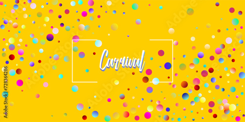 Carnival Confetti Explosion Vector Background. Falling Color Tinsel, Fiesta Celebration Design.