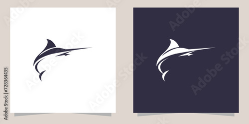 marlin logo design vector