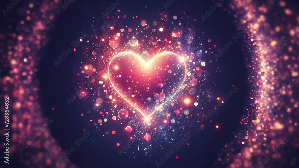 heart shaped particles, spark, bokeh on black background. Sparks in the shape of a heart. AI generated. heart shaped particles, spark, bokeh on black background. Sparks in the shape of a heart. AI generated.