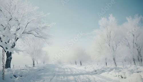 snow covered trees © David Angkawijaya