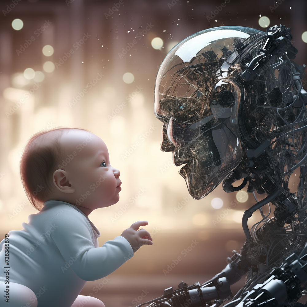 AI studying human baby AI studying human baby