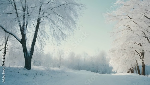 trees in the snow © David Angkawijaya