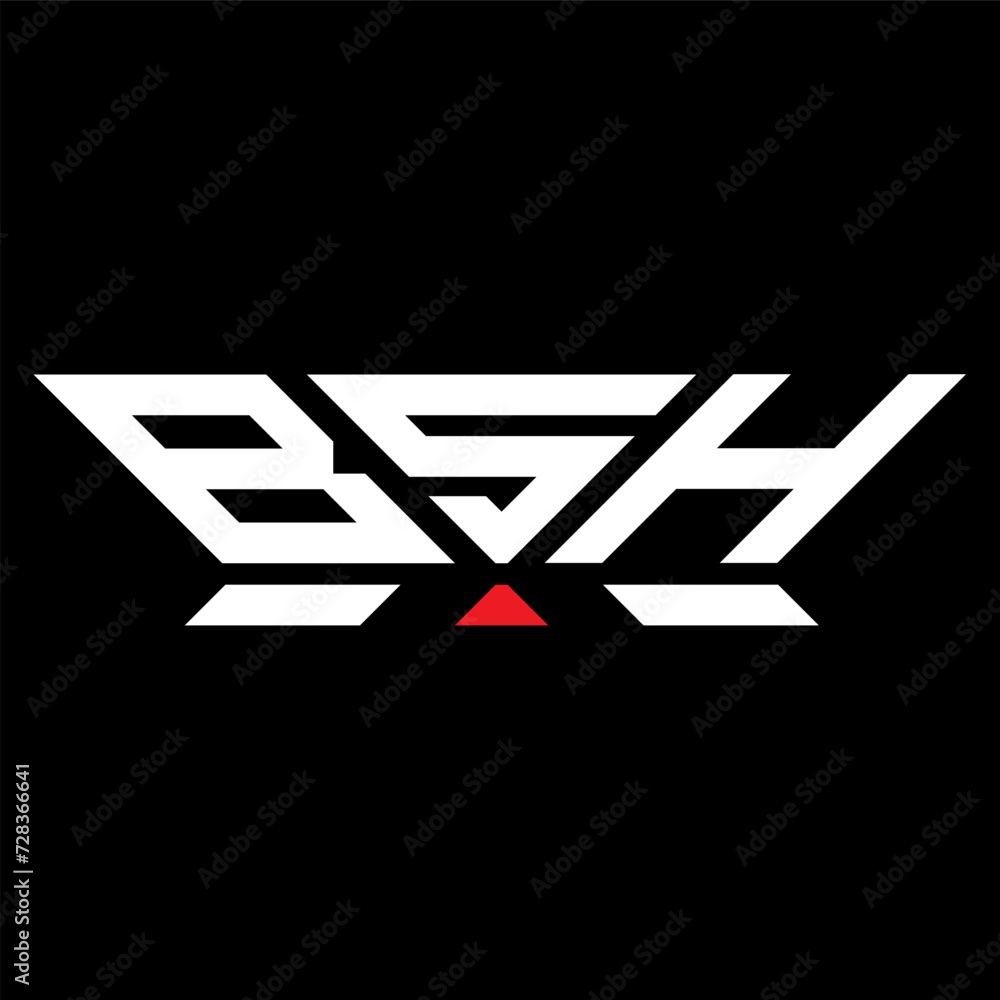 BSH letter logo vector design, BSH simple and modern logo. BSH luxurious alphabet design BSH letter logo vector design, BSH simple and modern logo. BSH luxurious alphabet design