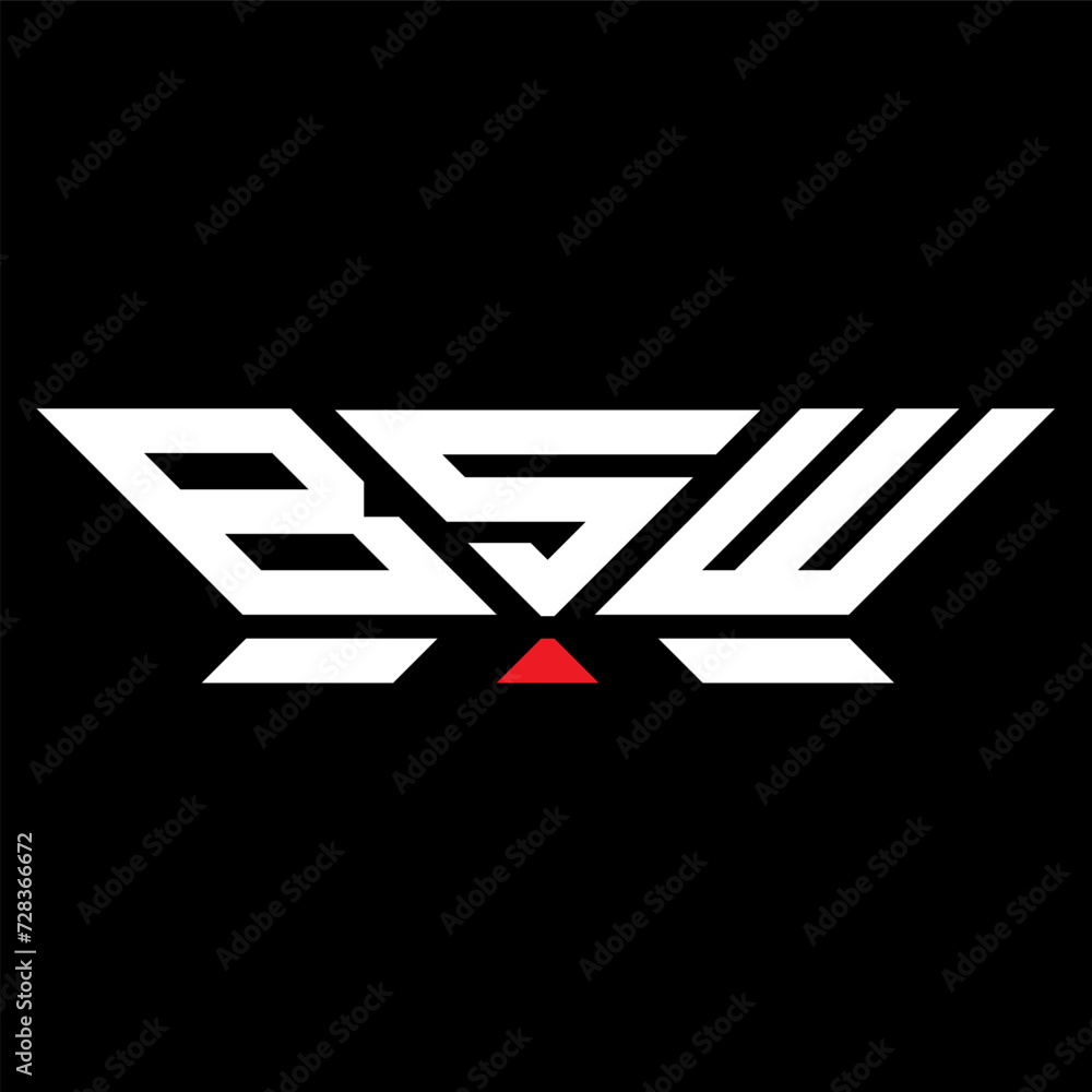 BSW letter logo vector design, BSW simple and modern logo. BSW luxurious alphabet design BSW letter logo vector design, BSW simple and modern logo. BSW luxurious alphabet design