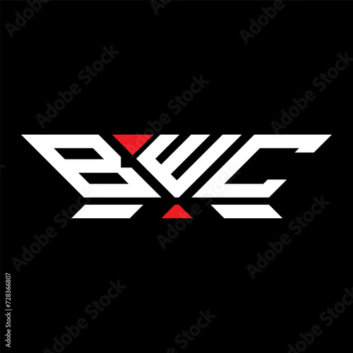 BWC letter logo vector design, BWC simple and modern logo. BWC luxurious alphabet design   photo