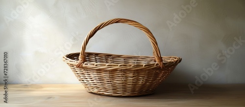 Basket made of wicker. photo