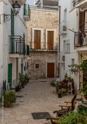 Polignano a Mare, Italy - one of the most beautiful cities on the Adriatic Sea, Polignano a Mare is a main landmark in Apulia. Here in particular its narrow alleyways 
