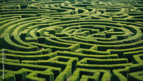 green grass in the labyrinth