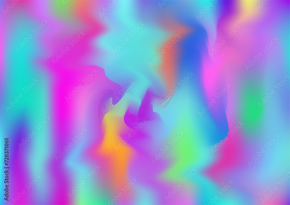 Holograph Dreamy Banner. Pearlescent Holographic Fluid Glam Holograph Dreamy Banner. Pearlescent Holographic Fluid Glam