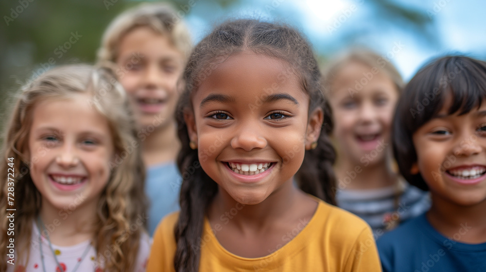 A Group of Young Children Standing Together A Group of Young Children Standing Together