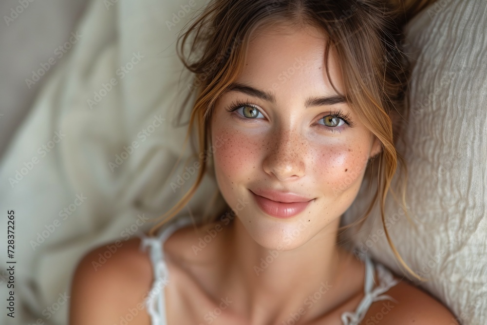 Freshly Cut A Gorgeous Woman with Freckles and a Smile Generative AI Freshly Cut A Gorgeous Woman with Freckles and a Smile Generative AI