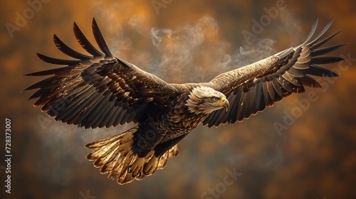 Eagle's Eye View A Stunning Aerial Shot of a Bird of Prey Generative AI © Riya