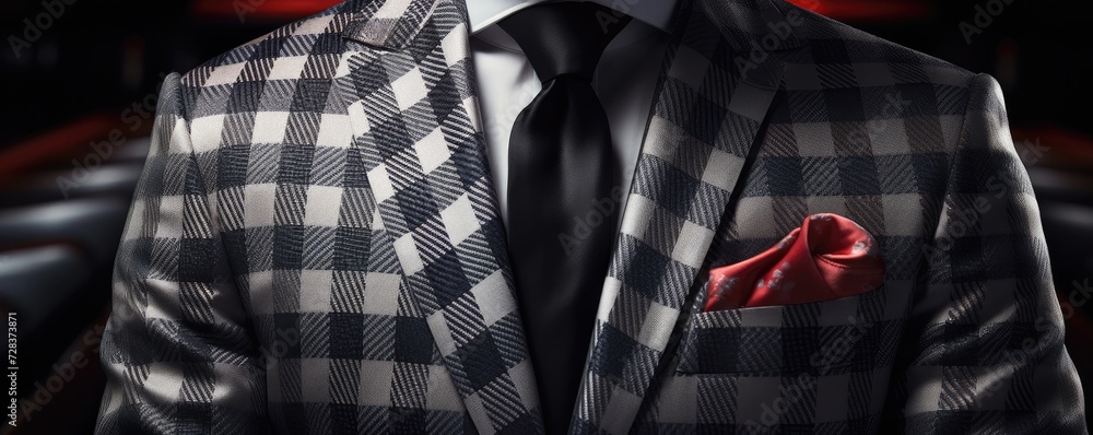 Detail on businessman in luxury modern suit for meeting ,panorama banner. Generative Ai. Detail on businessman in luxury modern suit for meeting ,panorama banner. Generative Ai.