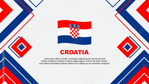 Croatia Flag Abstract Background Design Template. Croatia Independence Day Banner Wallpaper Vector Illustration. Croatia Background
