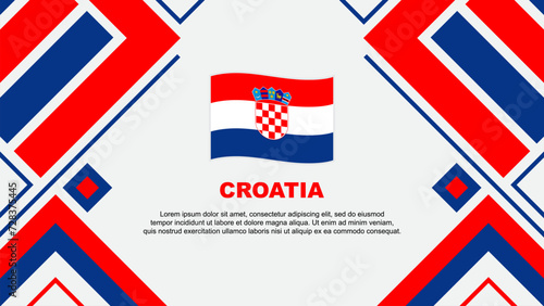 Wallpaper Mural Croatia Flag Abstract Background Design Template. Croatia Independence Day Banner Wallpaper Vector Illustration. Croatia Flag Torontodigital.ca