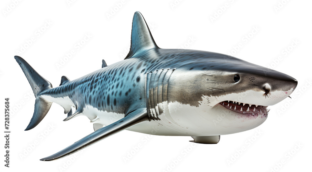 Fototapeta premium shark portrait illustration, generative ai