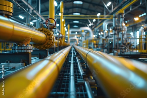 Oil pipeline and gas pipeline of oil refining and the movement of oil and gas. Generative AI