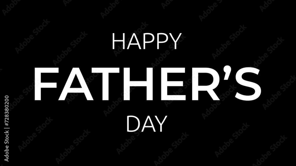 Happy Fathers Day animation with flash text effect on black and white background. Perfect for Father's Day celebrations around the world. Happy Fathers Day animation with flash text effect on black and white background. Perfect for Father's Day celebrations around the world.
