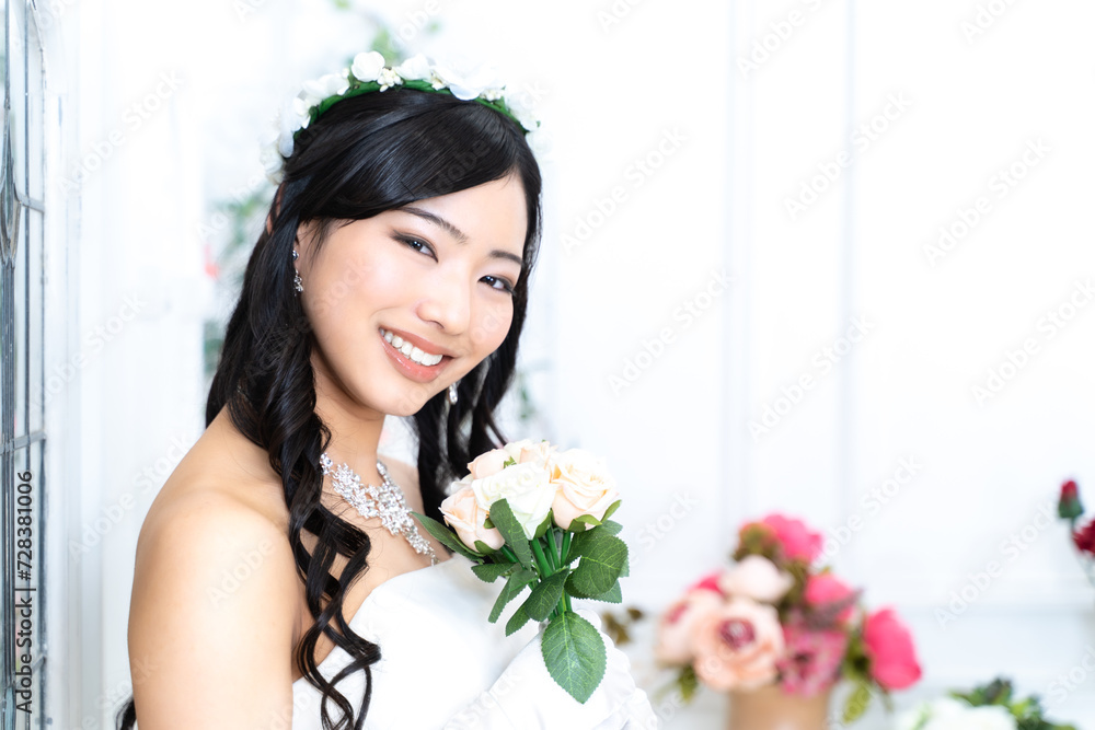ウェディングミニドレスの花嫁 ウェディングミニドレスの花嫁