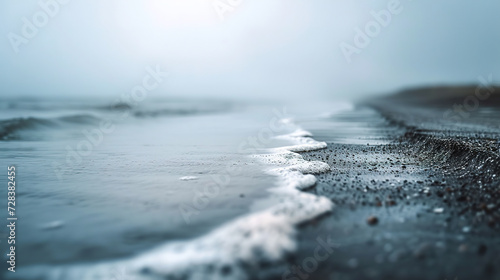 fineart of a minimalistic close up of a part of a coast with background
