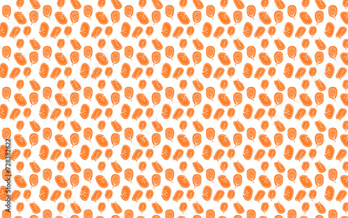 Ready to use floral pattern background or texture. Contains orange color nature leaves. Suitable for textile or fabric manufacturing.