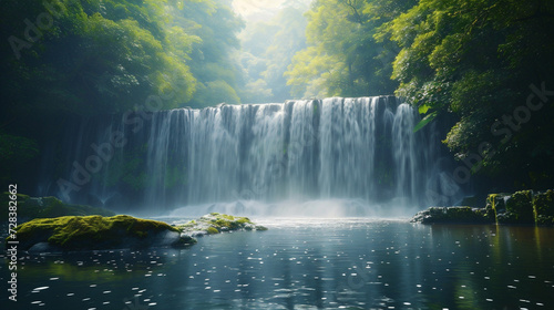 大自然と滝の風景