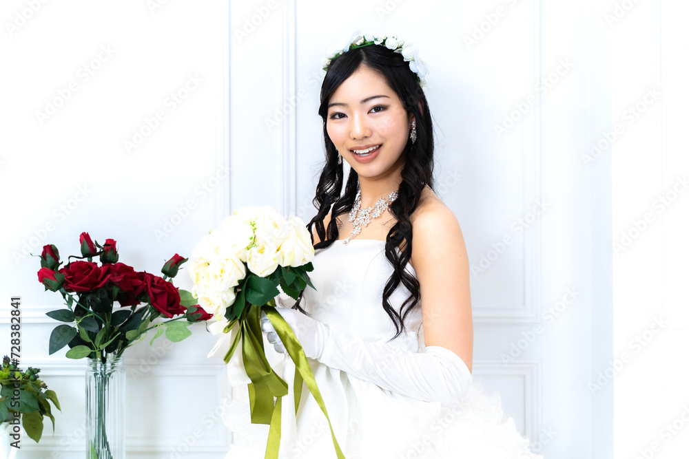 ウェディングミニドレスの花嫁 ウェディングミニドレスの花嫁