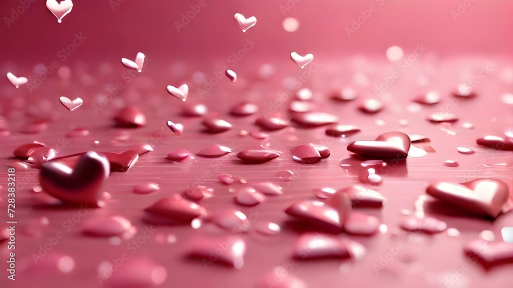 pink hearts drops background, generated with ai pink hearts drops background, generated with ai