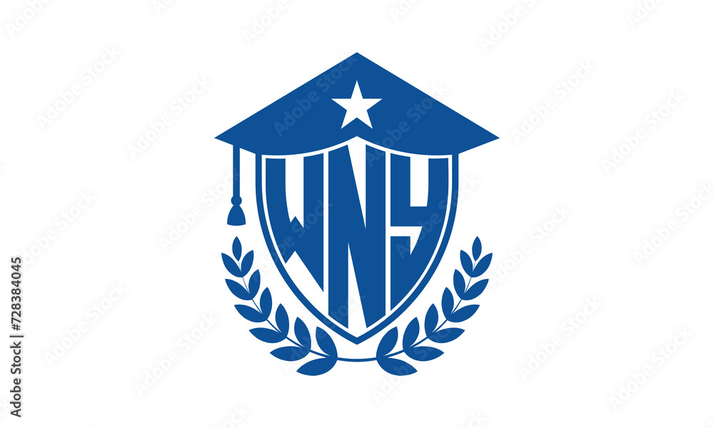 WNY three letter iconic academic logo design vector template. monogram, abstract, school, college, university, graduation cap symbol logo, shield, model, institute, educational, coaching canter, tech WNY three letter iconic academic logo design vector template. monogram, abstract, school, college, university, graduation cap symbol logo, shield, model, institute, educational, coaching canter, tech