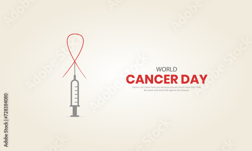 Wallpaper Mural World Cancer Day. Cancer day creative design for social media post. Torontodigital.ca