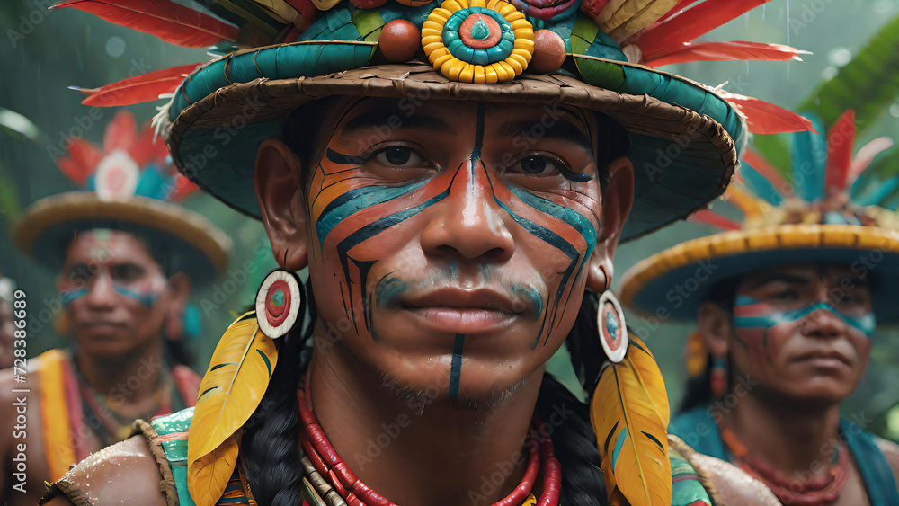Native American people portrait in the jungle Native American people portrait in the jungle