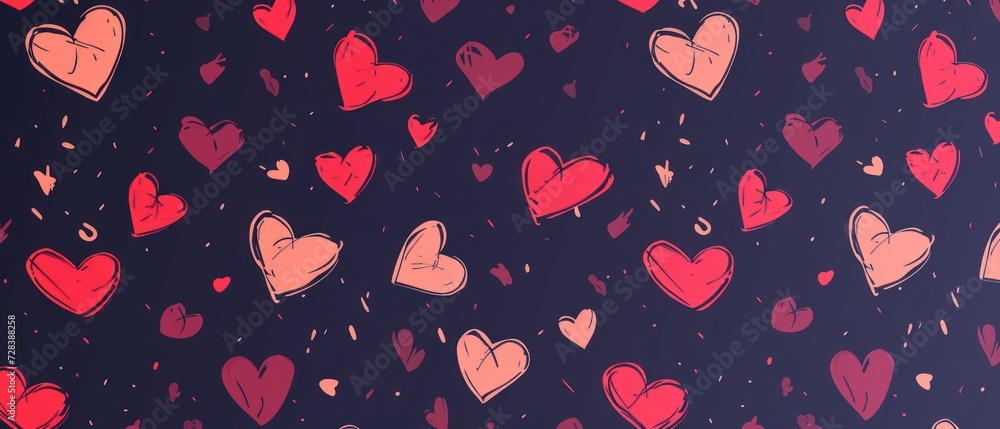 Banner for Valentine's Day featuring a heart pattern design, perfect for conveying a romantic and festive atmosphere Banner for Valentine's Day featuring a heart pattern design, perfect for conveying a romantic and festive atmosphere