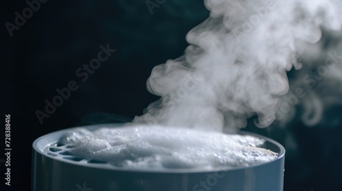 A close-up view of a cup of water with steam rising from it. Suitable for various uses