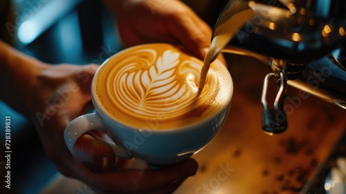 A close-up view of a person holding a cup of coffee. This image can be used to depict relaxation, morning routine, or enjoying a hot beverage