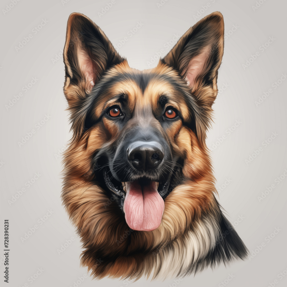 Portret owczarka niemieckiego Portret owczarka niemieckiego