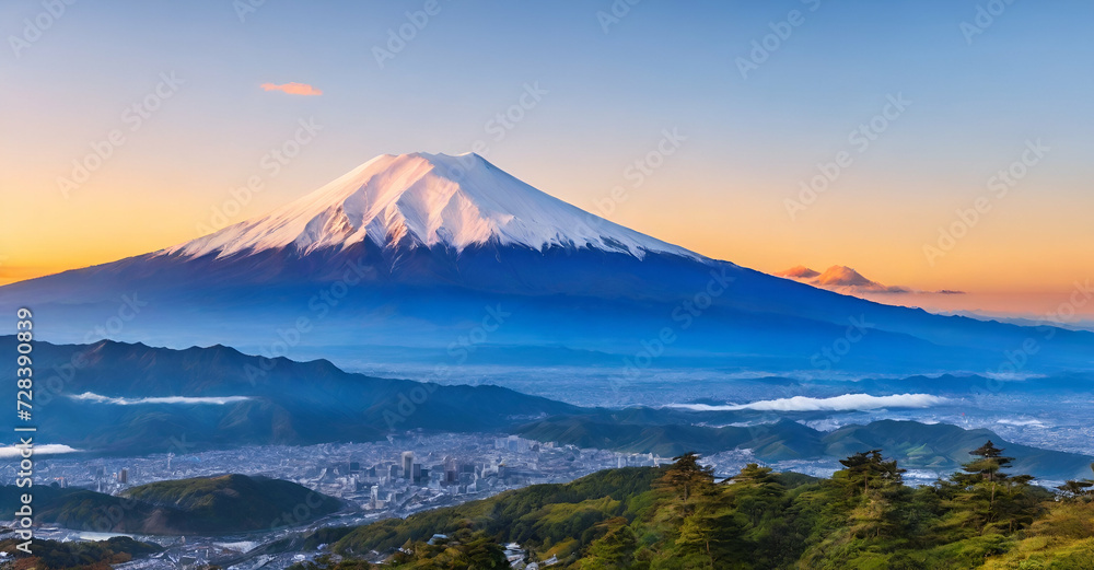 Fuji mountain in winter