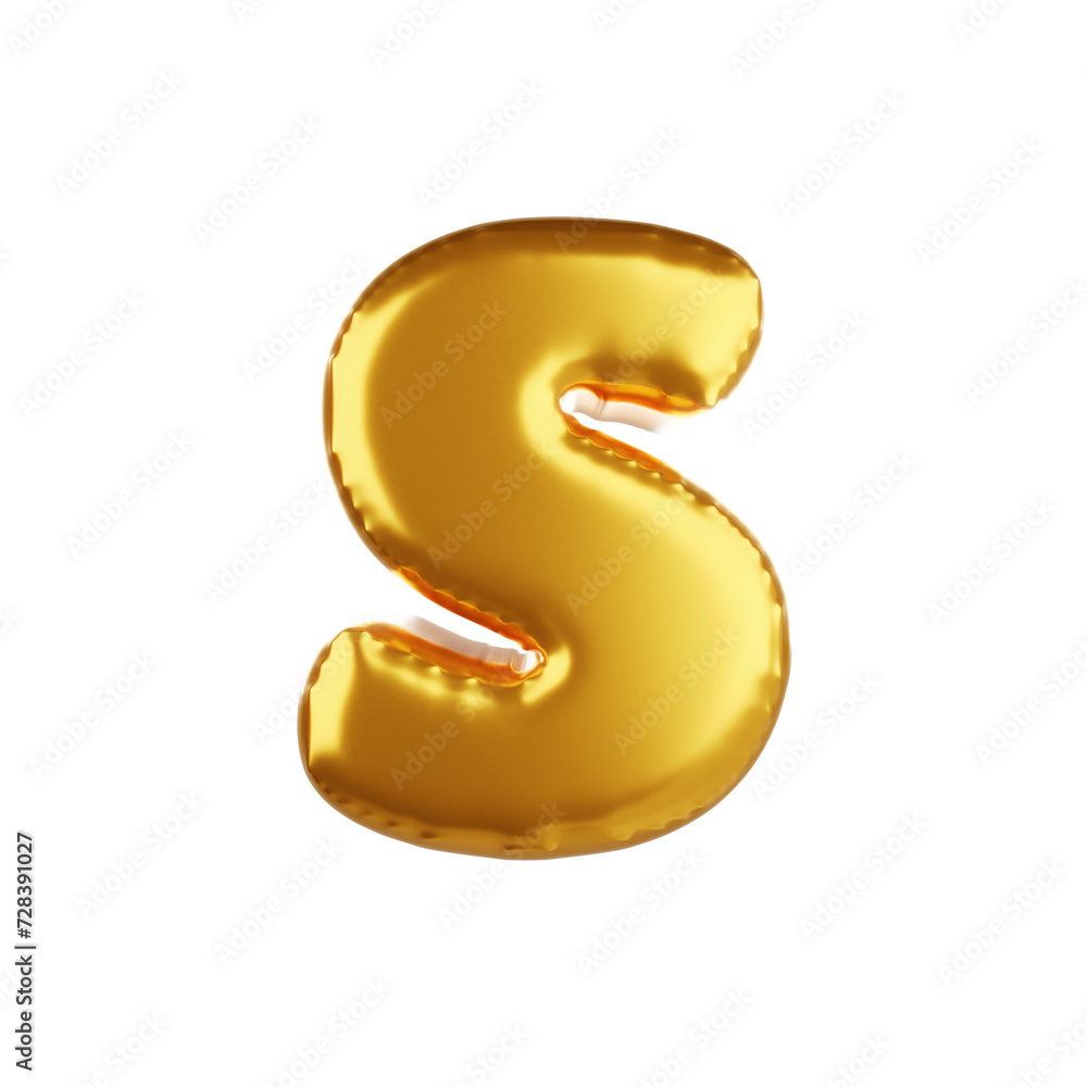 3d Balloon letter S lower case 3d Balloon letter S lower case