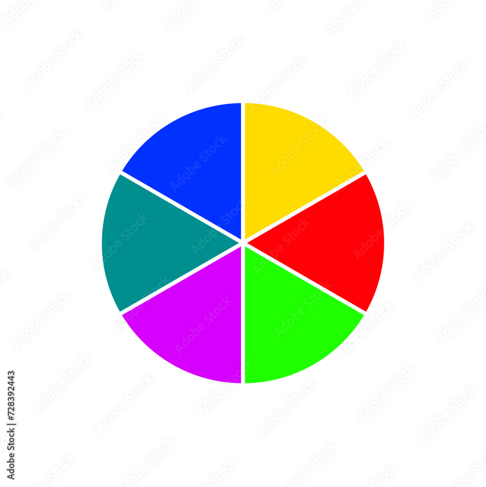 Pie Chart Infographic, Colorful Diagram