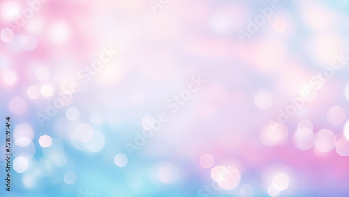 soft pastel gradient with bokeh lights in the background.